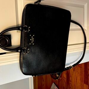 Kate Spade Black laptop bag with handles and shoulder strap.  Like new.